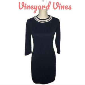 Vineyard Vines sleeve Dress Nautical Blue Navy M